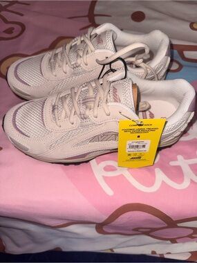 Avia White Sneakers with Light Pink Accents